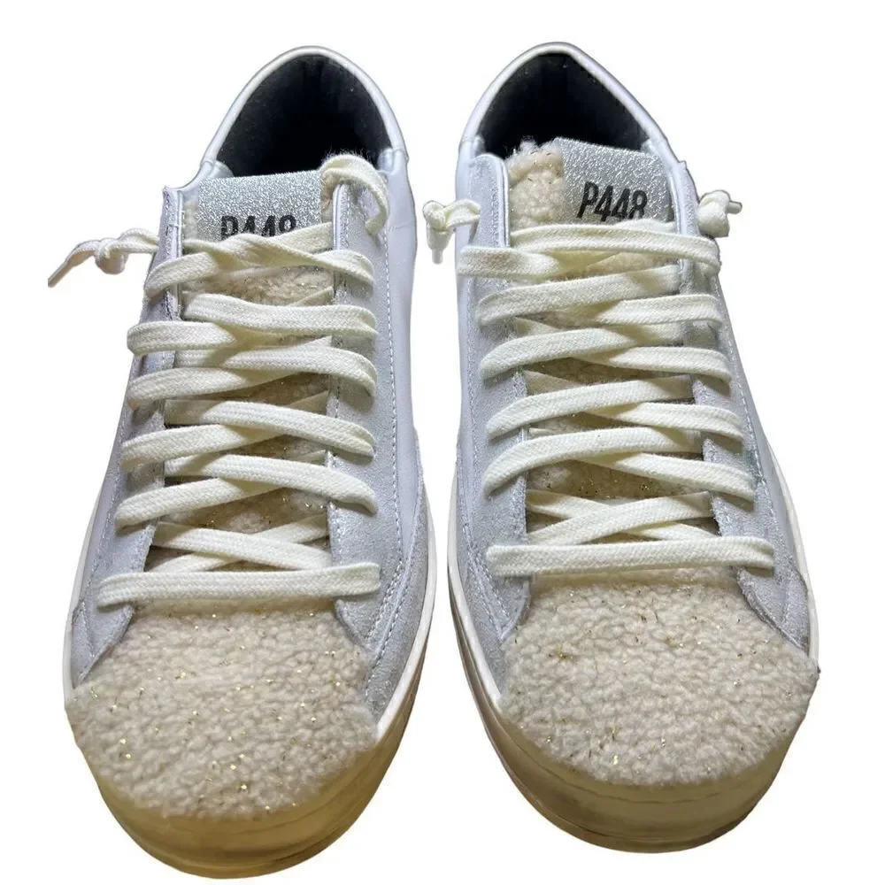 P448 Made in Italy John M Leather Sneaker NIB Size 39